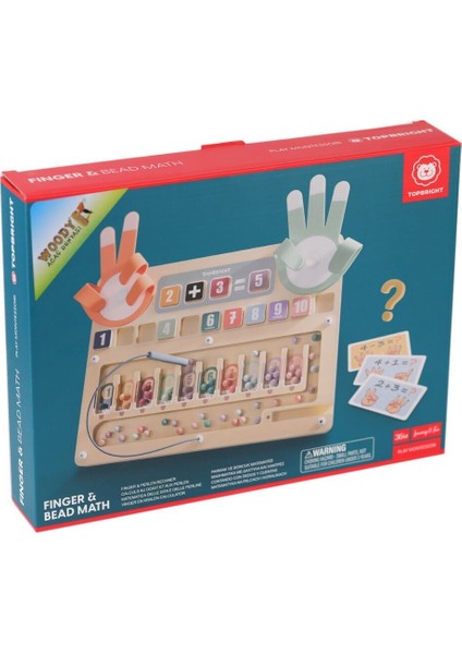 5283 Sun-Tahta Oyunlar Kartlarla Parmak ve Boncuk Matematiği Kız Erkek Çocuk Oyuncak Eğitici Oyuncak
