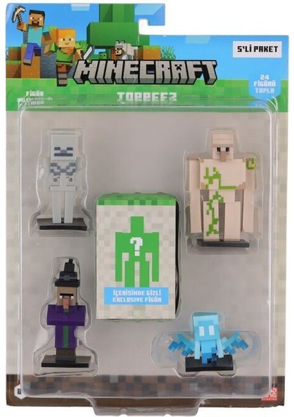 Pmı MC2040 Minecraft 3D Figür Toppeez 5li Set Kız Erkek Çocuk Oyuncak Eğitici Oyuncaklar fiyatları