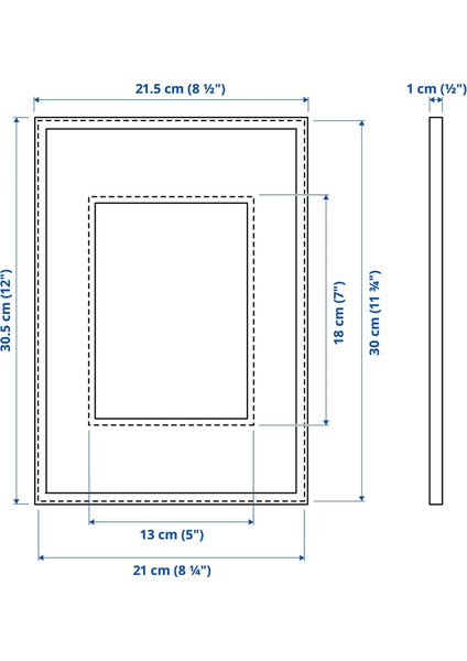 Lomvıken Gri Çerçeve Alüminyum 21 x 30 cm fiyatları