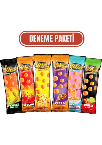 Mısır Cipsi 20GR Denemepaketi (Ketçap,peynir,pizza,noodle,süt Mısır,acı Limon)