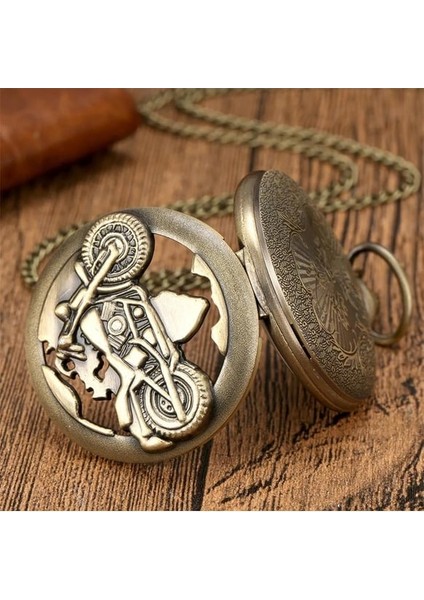 Kişiye Özel Retro Motosiklet Görünümlü Quartz Köstekli Saat indirimleri