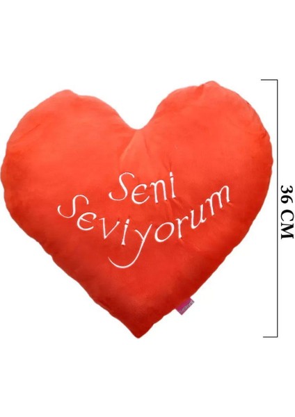 1153K Kalp Yastık 36X36CM Kız Erkek Çocuk Oyuncak Eğitici Oyuncaklar