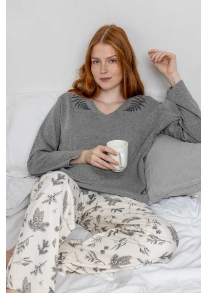 63591 Gri Pijama Takımı