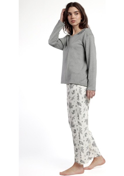 63591 Gri Pijama Takımı modelleri