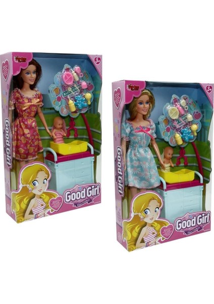 Kutulu 29CM Aksesuarlı Beşikli Bebek Kız Erkek Çocuk Oyuncak Eğitici Oyuncaklar