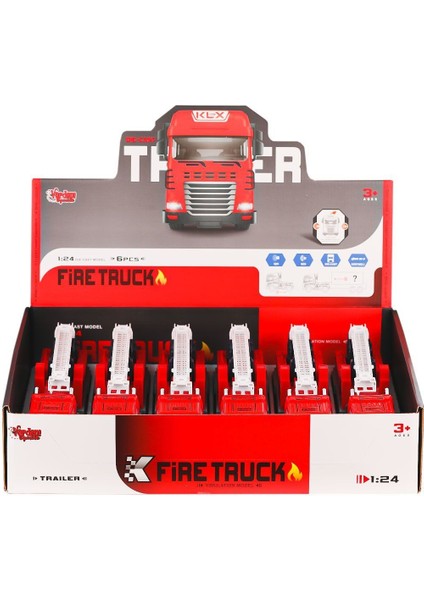 KLX800-239 Sesli Işıklı Itfaiye Tırı 1:24 -1ADET Fiyatıdır Kız Erkek Çocuk Oyuncak Eğitici Oyuncakla modelleri