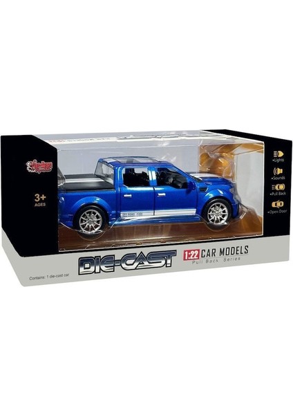 HCL-903 Çek Bırak 1:22 Sesli ve Işıklı Arazi Metal Pikap -Vardem Oyuncak Kız Erkek Çocuk Oyuncak Eği modelleri