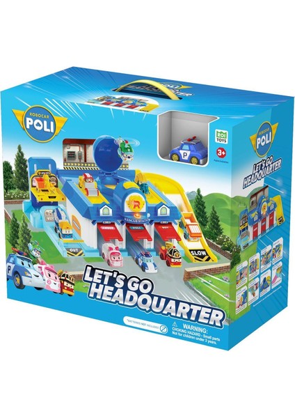 Polı MRT-664 Sesli Robocar Poli Lets Go Ana Merkez Oyun Seti Kız Erkek Çocuk Oyuncak Eğitici Oyuncak