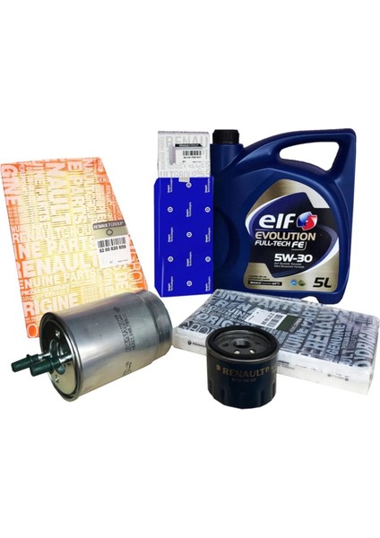 Renault Megane 3 Yağ Bakım Filtre Seti 1.5 Dci Dizel + 5W30