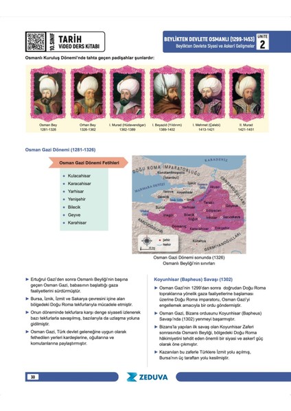 Soner Ardıç 10. Sınıf Maarif Modeli Tarih Notları Zeduva Yayınları indirimleri