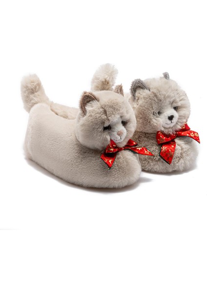 Twıgy Tw Sisi Bej Kadın Hayvanlı Panduf 36/41