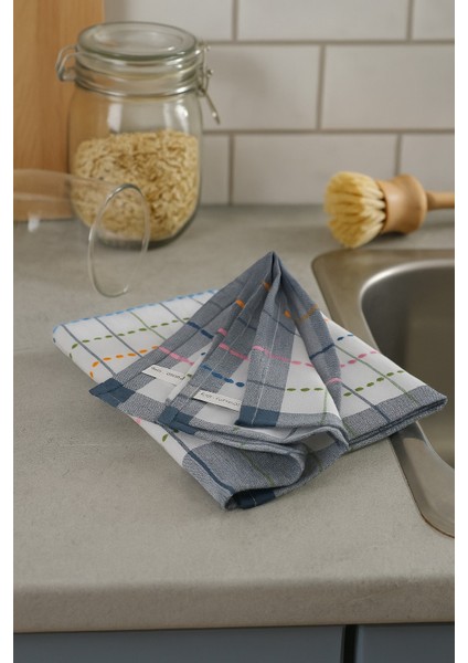 %100 Pamuk Kurulama Bezi 2'li Set 45×65 cm – Emici, Yıkanabilir, Renkli Desenli