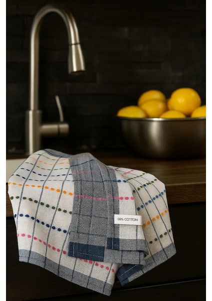 %100 Pamuk Kurulama Bezi 2'li Set 45×65 cm – Emici, Yıkanabilir, Renkli Desenli fiyatları