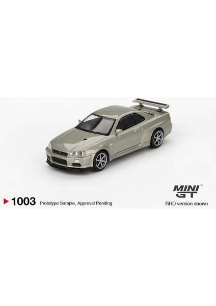 Mını Gt 1:64 Nissan Skyline Gt-R R34 V-Spec Iı Nür Millennium Jade Diecast Model Araba MGT01003 fırsatları