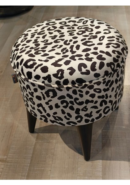 Mercan Mobilya Leopardesenli Puf Bench 42*43