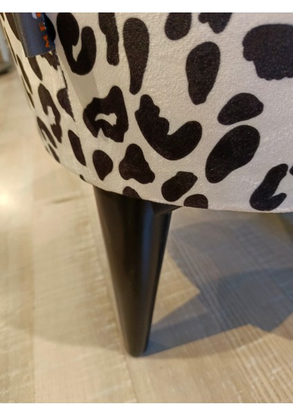 Mercan Mobilya Leopardesenli Puf Bench 42*43 fiyatları