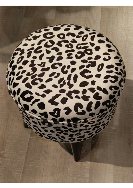Mercan Mobilya Leopardesenli Puf Bench 42*43 fırsatları