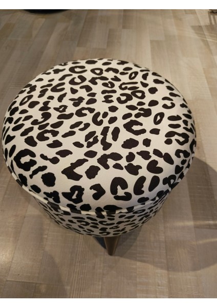 Mercan Mobilya Leopardesenli Puf Bench 42*43 indirimleri