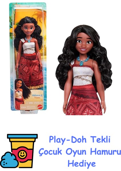 Mattel Disney Serıes Moana Fd Hero Core Doll Oyuncak, 3y+, JBT33 + Play-Doh Oyun Hamuru
