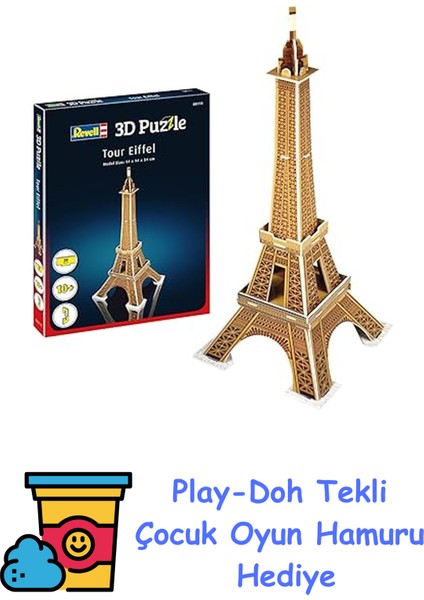 3D Puzzle Eyfel Kulesi + Play-Doh Oyun Hamuru