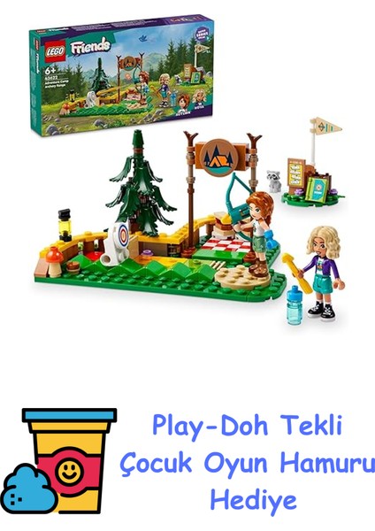 Friends Macera Kampı Okçuluk Alanı 42622-6 Yaş ve Üzeri Çocuklar Için Autumn ve Nova Minifigürü Içeren Yaratıcı Oyuncak Yapım Seti (157 Parça) + Play-Doh Oyun Hamuru