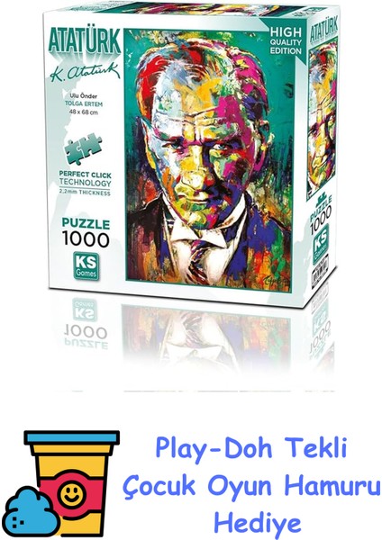 1000 Parça Ulu Önder Puzzle + Play-Doh Oyun Hamuru