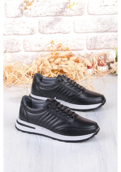 42820 Face Hafif Rahat Lastik Bağcıklı Hakiki Deri Erkek Ayakkabı