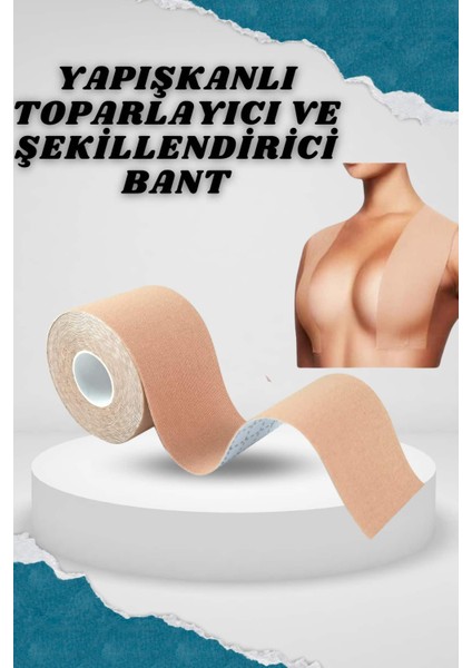 Techmrt Toparlayıcı Göğüs Bandı Şekillendirici Ten Rengine Uygun Esnek Hassas Ciltlere Uygun