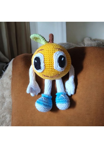 El Örgüsü Amigurumi Portakal Oyuncak Bebek – El Yapımı Organik Ip – %100 Pamuk – Bebek ve Çocuklar Için
