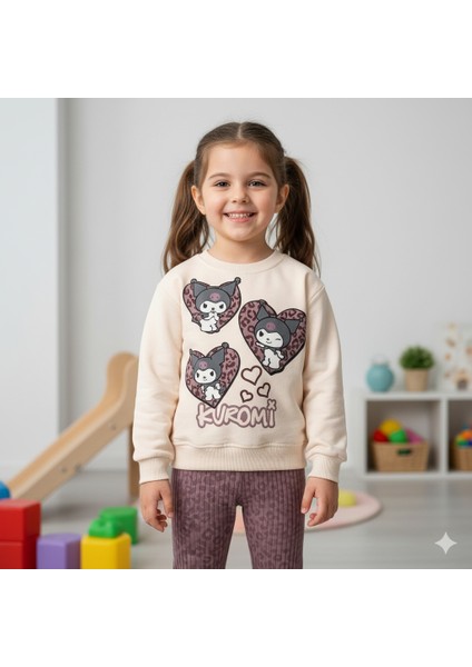 Kız Çocuk 2/5 Yaş Kuromi Baskılı Kız Takım modelleri