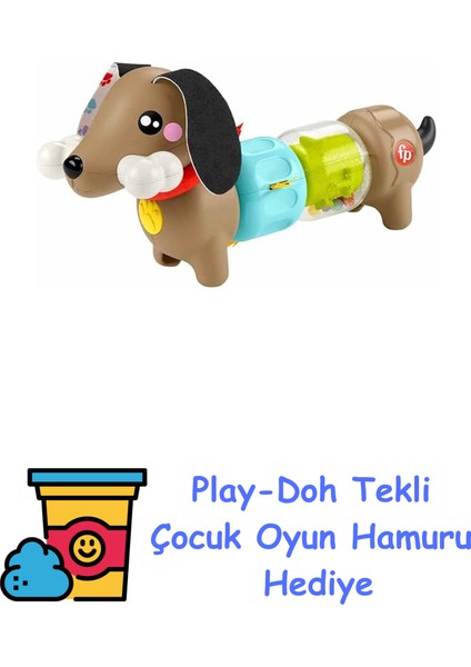 Köpekçikle Eğlenceli Aktiviteler Bebeklerin Duyularını ve Ince Motor Becerilerini Geliştirmeye Yardımcı Fisher-Price Fp Pets Hareketli Köpekçik HTW91 + Play-Doh Oyun Hamuru