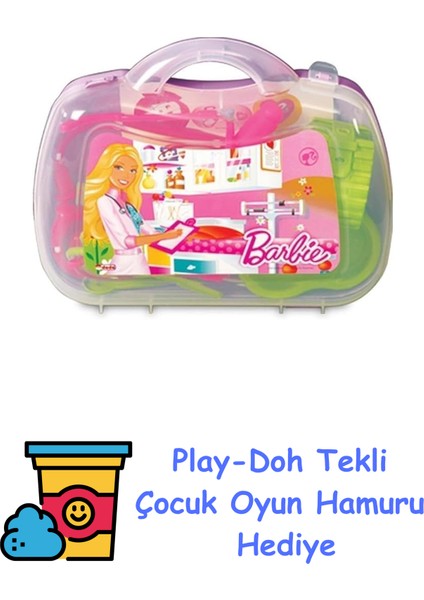 Oyuncak Barbie Doktor Çantası + Play-Doh Oyun Hamuru