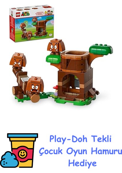 ® Super Mario™ Goomba Oyun Parkı 71433-7 Yaş ve Üzeri Için Koleksiyonluk Yaratıcı Nintendo® Macerası Oyuncak Yapım Seti (173 Parça) + Play-Doh Oyun Hamuru