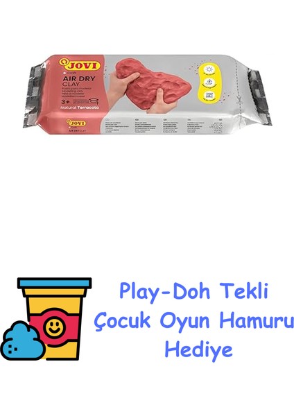 Jovı 84 Seramik Hamuru 250GR Toprak Rengi + Play-Doh Oyun Hamuru