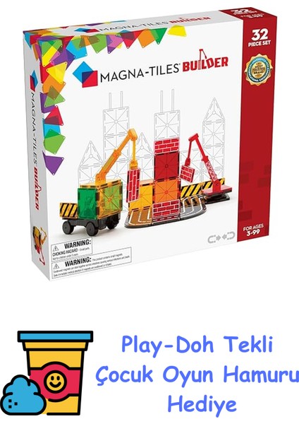 Inşaat Seti 32 Parça + Play-Doh Oyun Hamuru