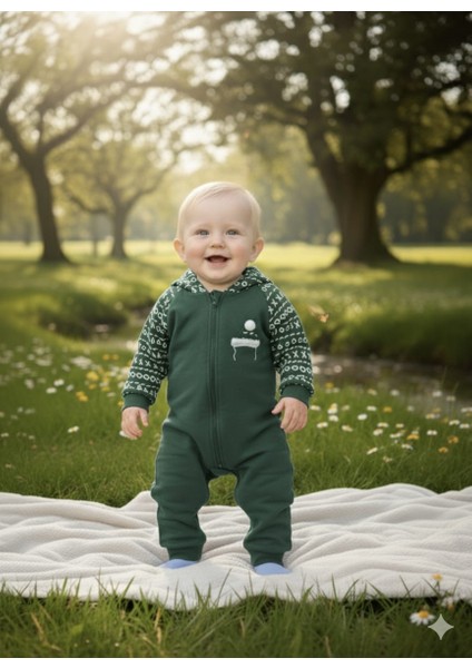 Laura Baby Kapüşonlu Erkek Bebek Tulum