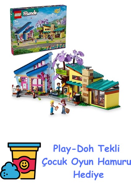 Friends Olly ve Paisley'nin Aile Evleri 42620-7 Yaş ve Üstü Kız ve Erkek Çocuklar Için Mini Bebekler, Aksesuarlar ve Oyuncak Hayvanlar Içeren Rol Yapma Oyuncağı ( + Play-Doh Oyun Hamuru