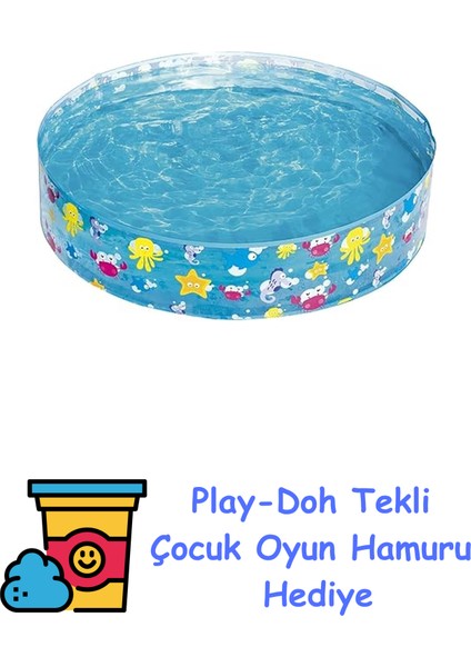 Okyanus Desenli Çocuk Havuzu ( 122X25CM ) 55028 + Play-Doh Oyun Hamuru
