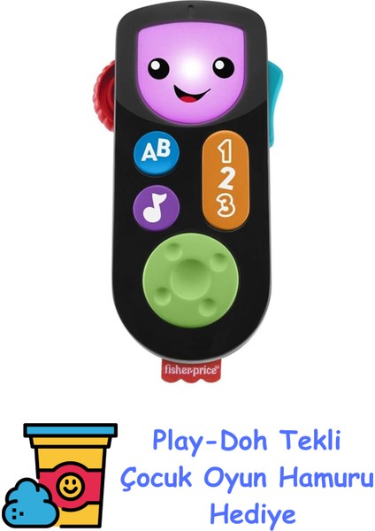 Eğlen ve Öğren Izle ve Öğren Kumanda - Çok Dilli Seri, Eğitici Içeriğiyle Elektronik Taklit Oyuncağı, Bebekler ve Yürüme Çağındaki Çocuklar Için HHH27 + Play-Doh Oyun Hamuru