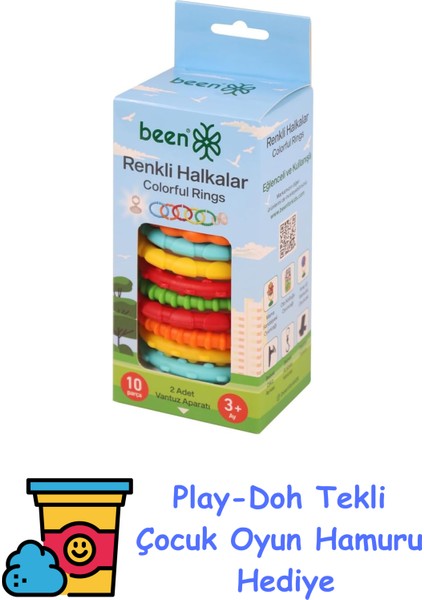 Renkli Halkalar + Play-Doh Oyun Hamuru