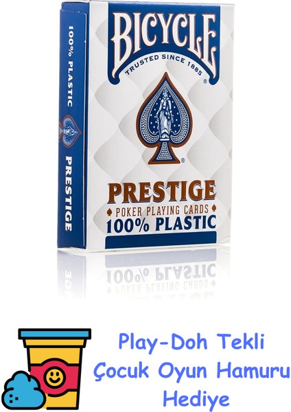 ® Prestige Rider Back 100% Plastic Jumbo Index Playing Cards + Play-Doh Oyun Hamuru