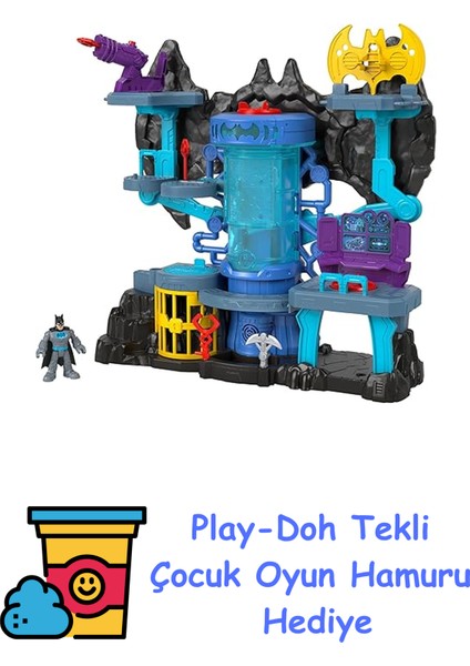 Imaginext™ Dc Super Friends™ Bat-Tech Batcave™ Batman'in Mağarası Imaginext Dc Super Friends Bat-Tech Batcave Oyun Seti, Işıklı ve Sesli, 3-8 Yaş Arası Ço + Play-Doh Oyun Hamuru