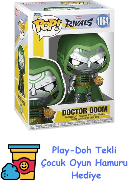 Games: Marvel Rivals - Doctor Doom Figür + Play-Doh Oyun Hamuru