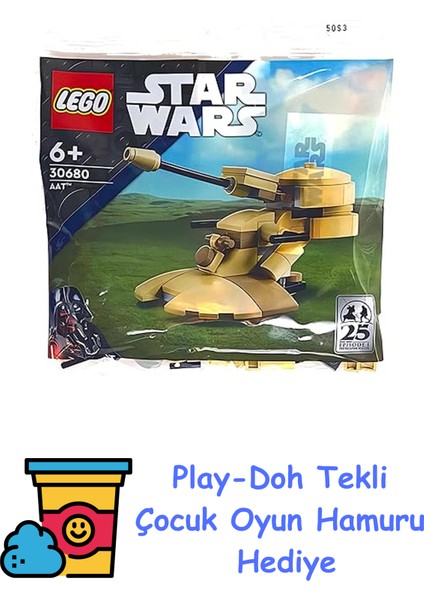 Star Wars Aat 30680 – 6 Yaş ve Üzeri Uzay ve Bilim Kurgu Tutkunu Kız ve Erkek Çocuklar Için Hayal Gücü Geliştiren Savaş Aracı Temalı Oyuncak Yapım Seti, Doğum Gün + Play-Doh Oyun Hamuru