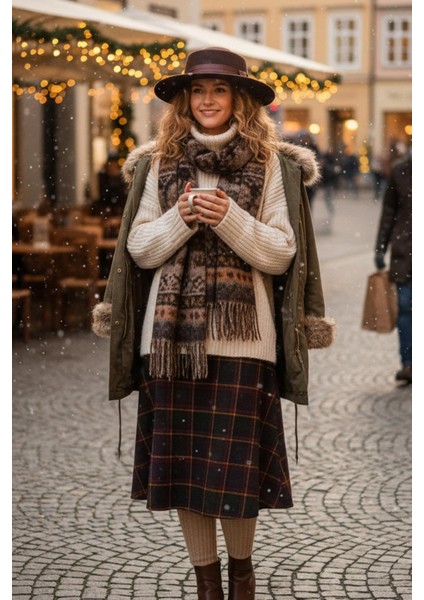 Kadın Saten Şeritli Koyu Kahve Boater Şapka modelleri