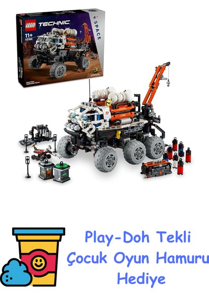 Technic Mars Ekibi Keşif Aracı 42180-11 Yaş ve Üzeri Uzay Meraklısı Çocuklar Için Koleksiyonluk Yaratıcı Oyuncak Model Yapım Seti (1599 Parça) + Play-Doh Oyun Hamuru