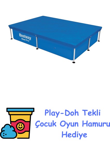 Prefabrik Havuz Üst Kapama Bezi (221 cm x 150 Cm) 58103 + Play-Doh Oyun Hamuru