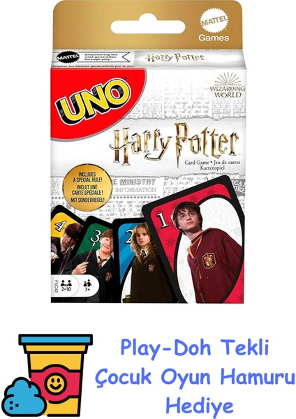 Mattel Games Uno Harry Potter™ Unoò Harry Potter™ Kart Oyunu, Film Temalı 112 Kartlık Deste, 7 Yaş ve Üzeri Için FNC42 + Play-Doh Oyun Hamuru