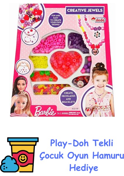 Barbie Takı Seti Büyük El Çantası + Play-Doh Oyun Hamuru