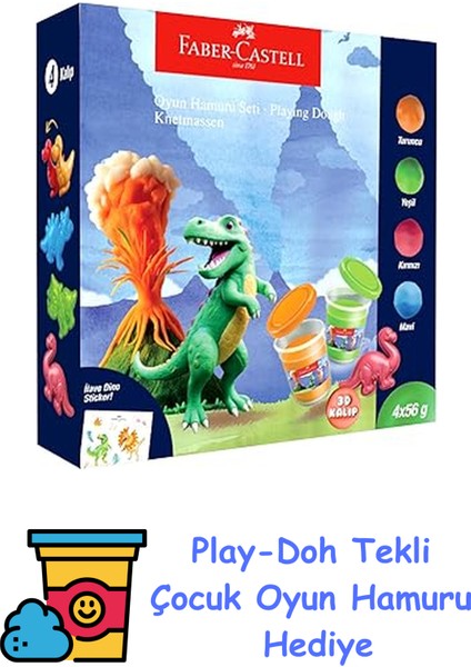 Dino Oyun Hamuru Seti + Play-Doh Oyun Hamuru
